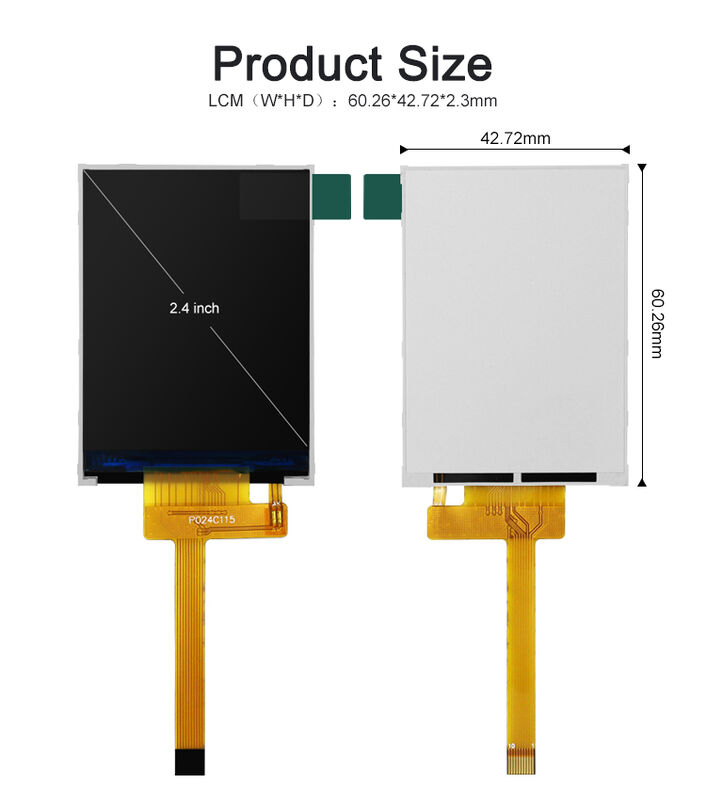 Màn hình TFT LCD Polcd 260 Nit HD 240X320 Giao diện SPI 4 dây 2.4 inch Tft Lcd