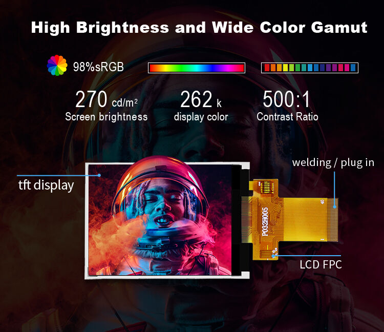 Polcd 3.2 inch 240x320 kích thước pixel Màn hình TFT nhỏ ILI9488 Driver ic LCD