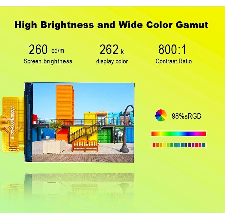 Polcd 2'' 2 inch 240x320 Độ phân giải ST7789V Giao diện SPI IPS TFT LCD Màn hình Hiển thị LCD Module