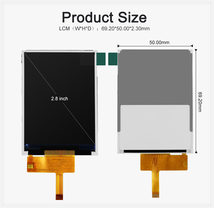 Polcd 2,8-Inch độ phân giải 240 * 320 Spi giao diện TFT Graphic LCD màn hình mô-đun cho các ứng dụng khác nhau