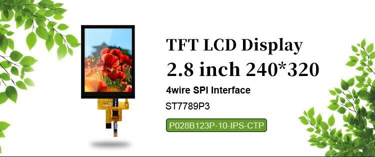Polcd Custom SPI giao diện 2.8 inch 240x320 Capacitive Touch Screen ST7789 Động cơ TFT màn hình LCD
