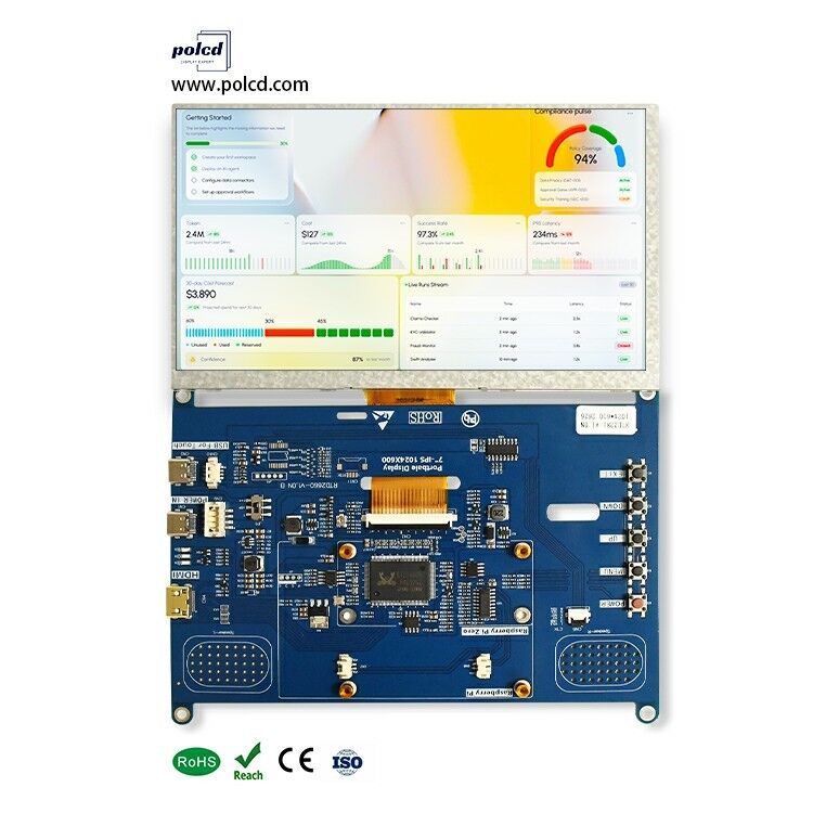 Polcd 7 Inch LCD Driver Board Mini HD-MI USB Interface Hỗ trợ loa âm thanh 50pin RGB Interface TFT Controller Board