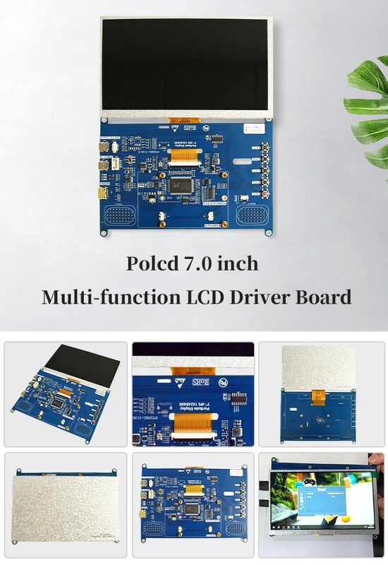 Polcd 7 Inch đa chức năng Universal LCD Driver Board Mini H-D-M-I Controller Board cho màn hình LCD TFT 1024x600