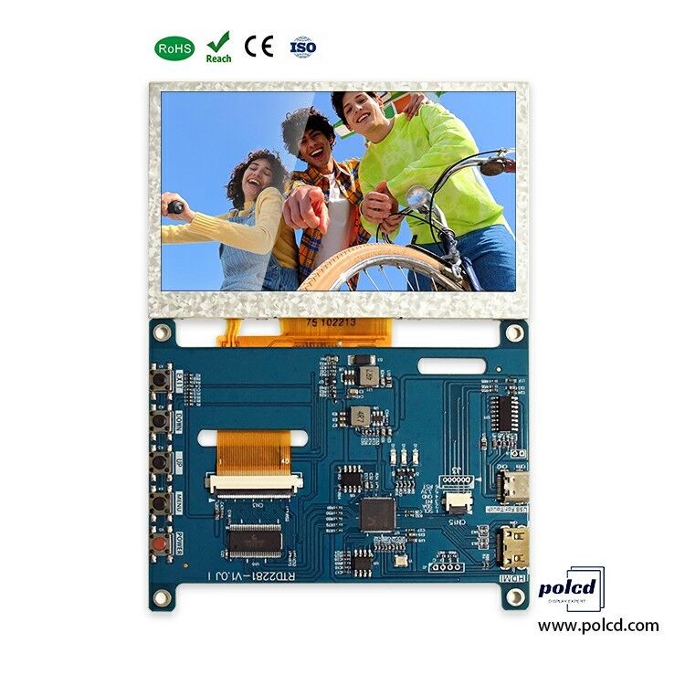 Polcd 4.3 5 Inch đa chức năng HD-MI Controller Board Universal Touch LCD Driver Board cho Raspberry Pi IPS Display
