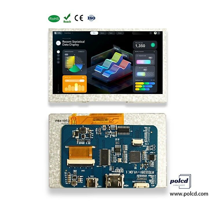 Polcd 4.3 inch 5 inch Đa chức năng HD-MI USB LCD Driver Board cho DIY Monitor Raspberry Pi Display