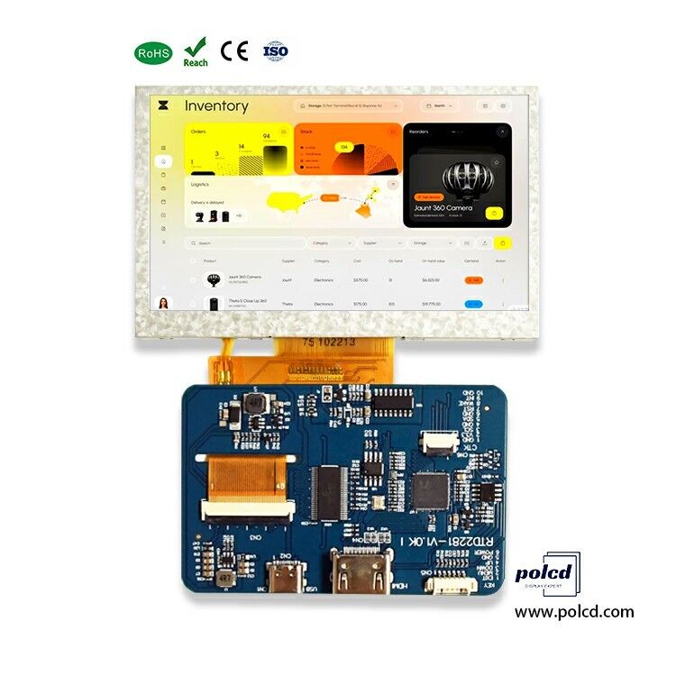 Mô-đun hiển thị LCD 5 inch cấp công nghiệp Polcd 4.3 Bảng điều khiển giao diện H-DM-I độ phân giải 800x480