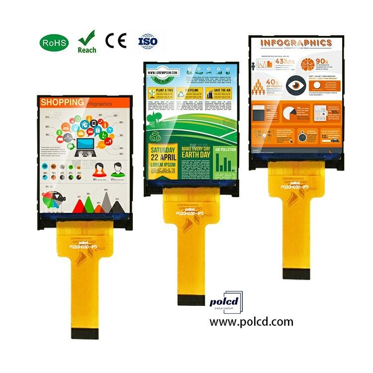 Polcd 2 inch 240*320 IPS Screen Transmissive ST7789V 300 nit 20 pin MCU giao diện TFT LCD Module Display