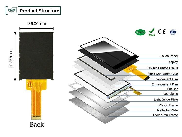 Polcd Liquid Crystal Display 2.0 Inch Mini Full Color ST7789 MCU IPS Full Angle View 240x320 TFT LCD mô-đun
