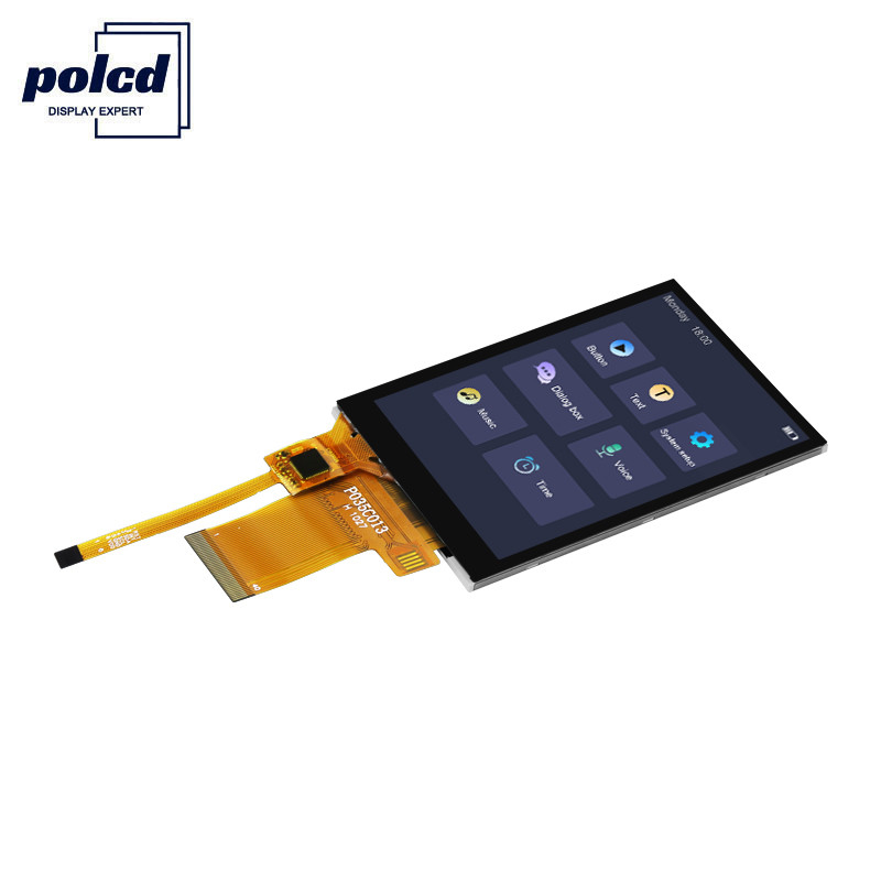 Polcd 450 Độ sáng Tft Điện dung 8080 MCU Màn hình cảm ứng LCD Tft 3,5 inch