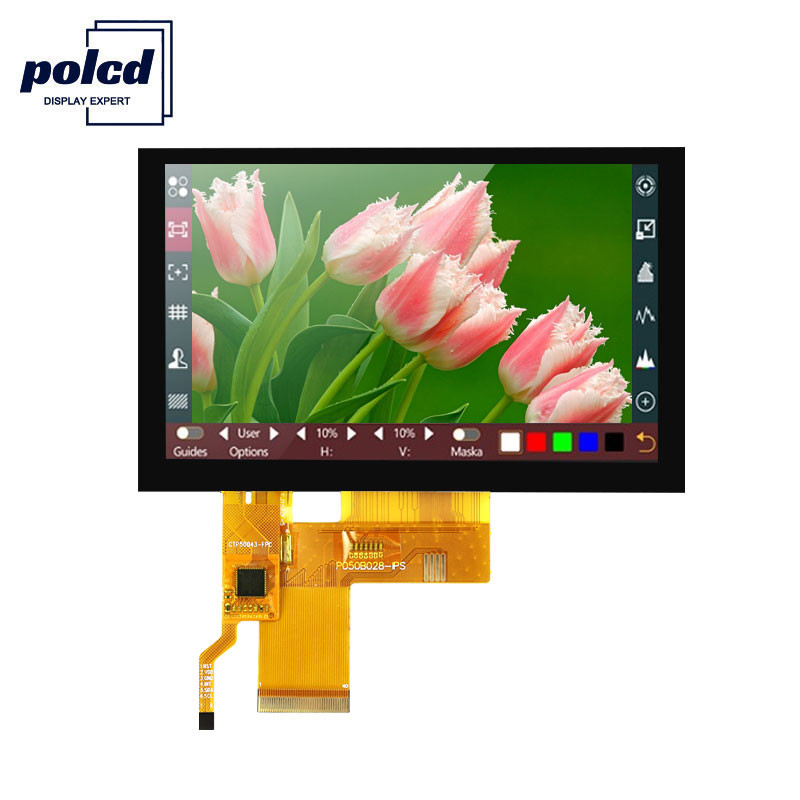 Polcd Pixel 800x480 Tft Cảm ứng điện dung RGB 24 Bit 4.3 Màn hình cảm ứng Tft Lcd